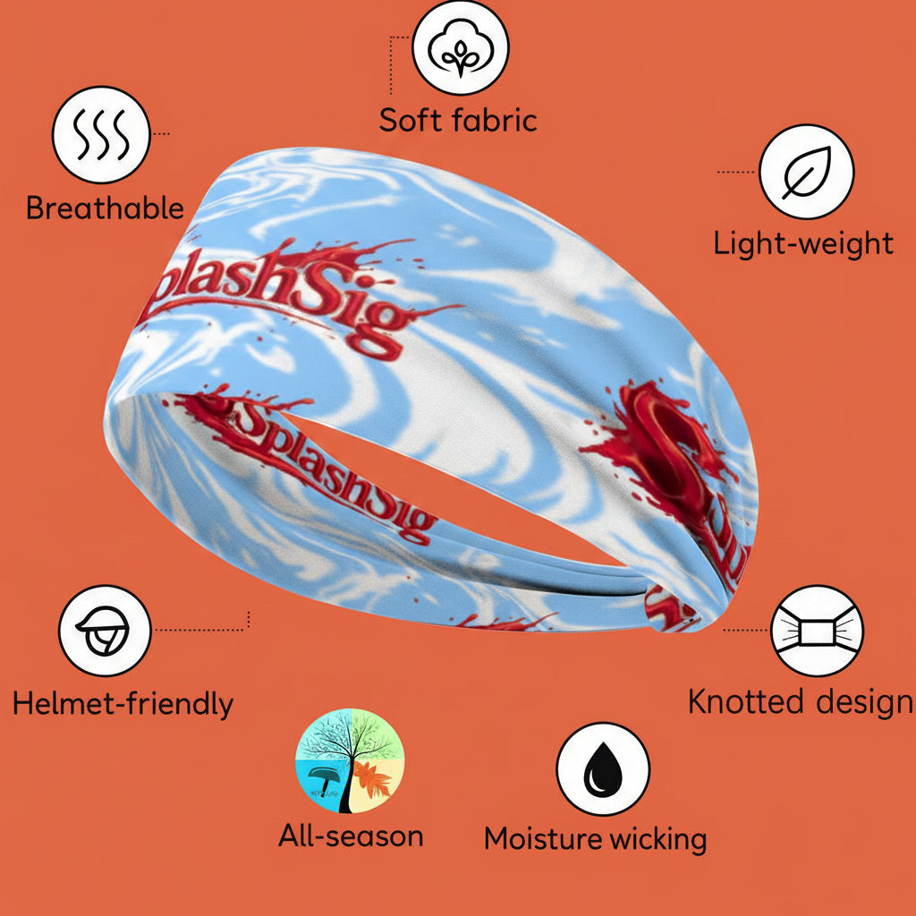 Splashsig Signature Wide Turban Headband