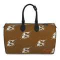 Splashsig Signature Cognac Brown Paint Splash Duffle Bag