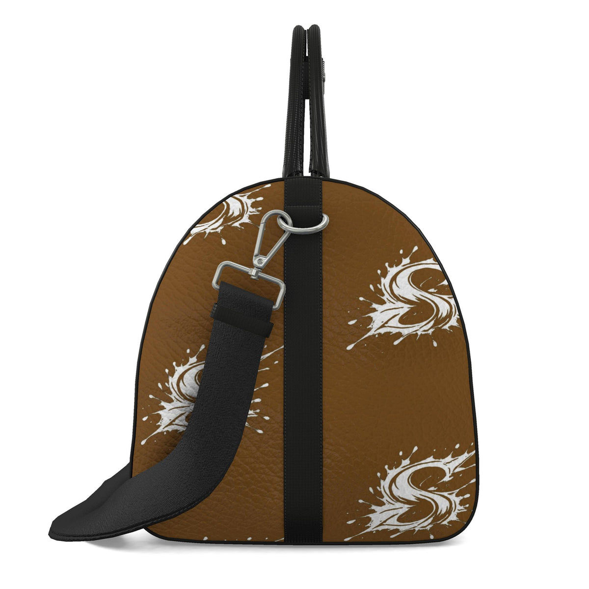 Splashsig Signature Cognac Brown Paint Splash Duffle Bag
