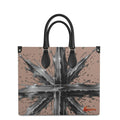 Splashsig Signature Nude Ink Splash Leather Shopper Bag