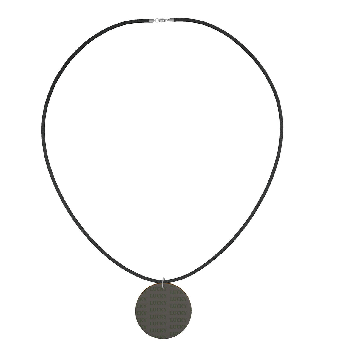 Splashsig Signature lucky Wooden Pendant Necklace