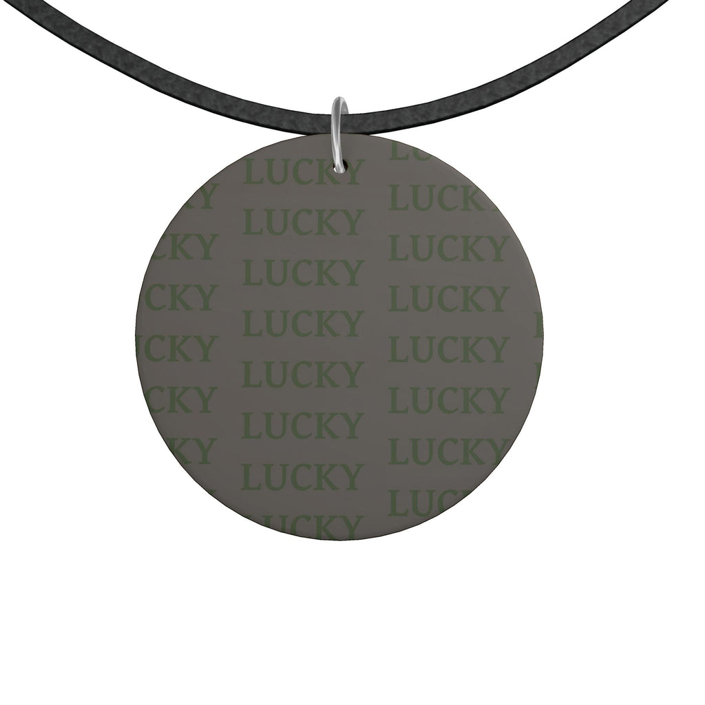 Splashsig Signature lucky Wooden Pendant Necklace