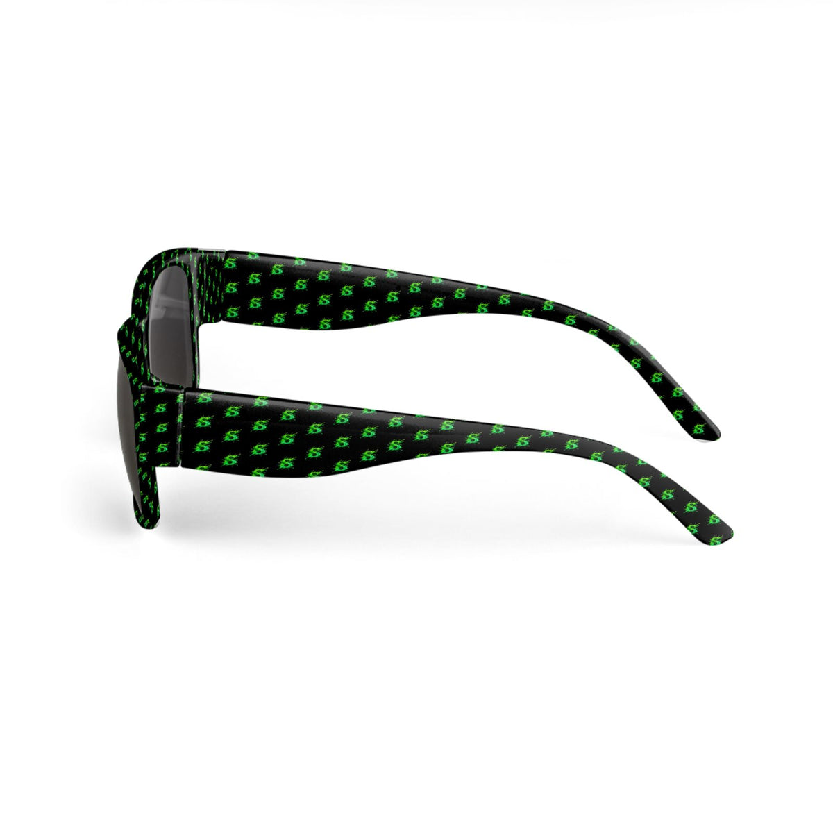 Splashsig Signature Black Neon Green Sunglasses