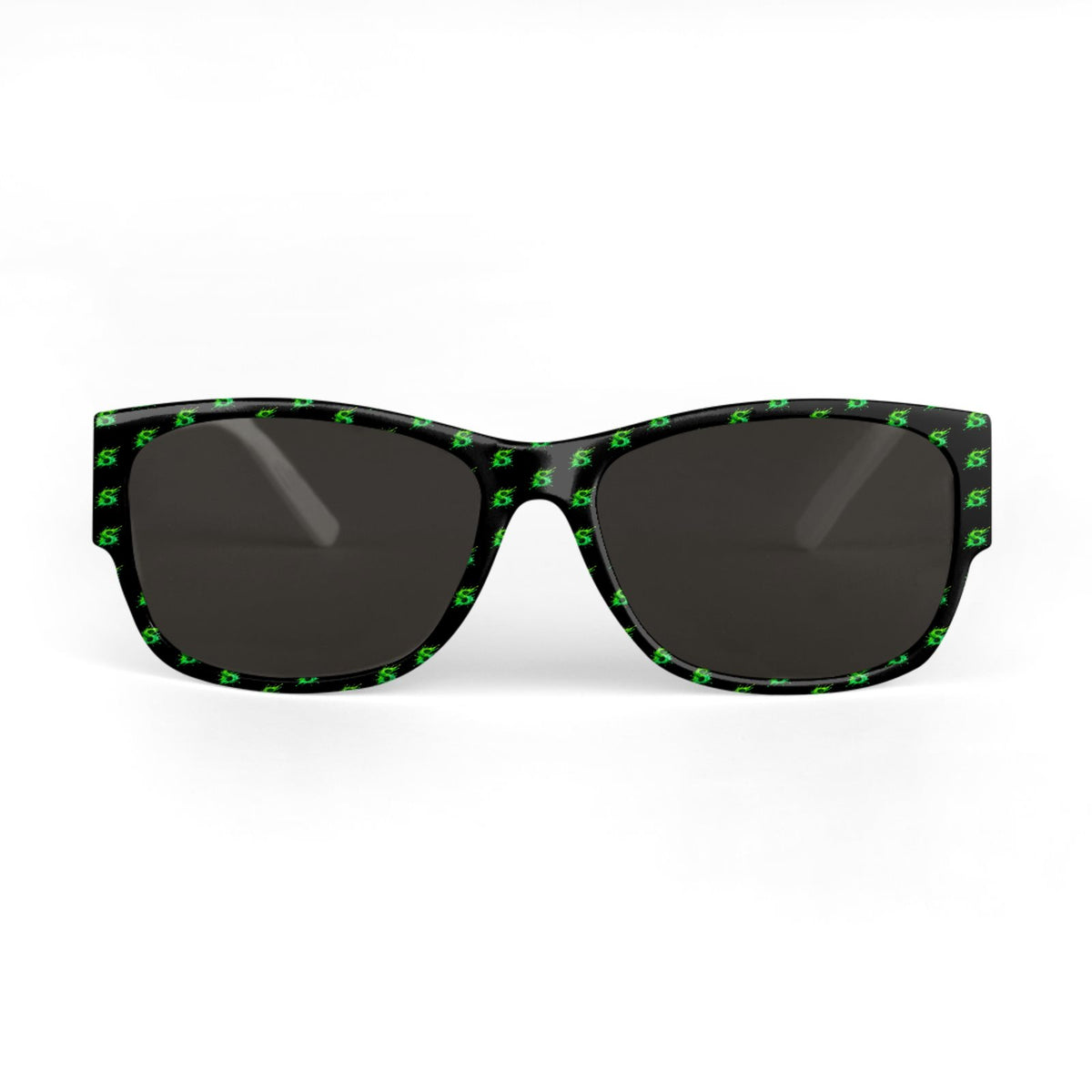 Splashsig Signature Black Neon Green Sunglasses