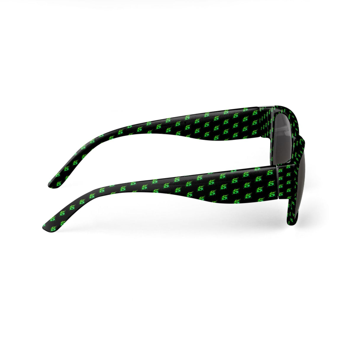 Splashsig Signature Black Neon Green Sunglasses