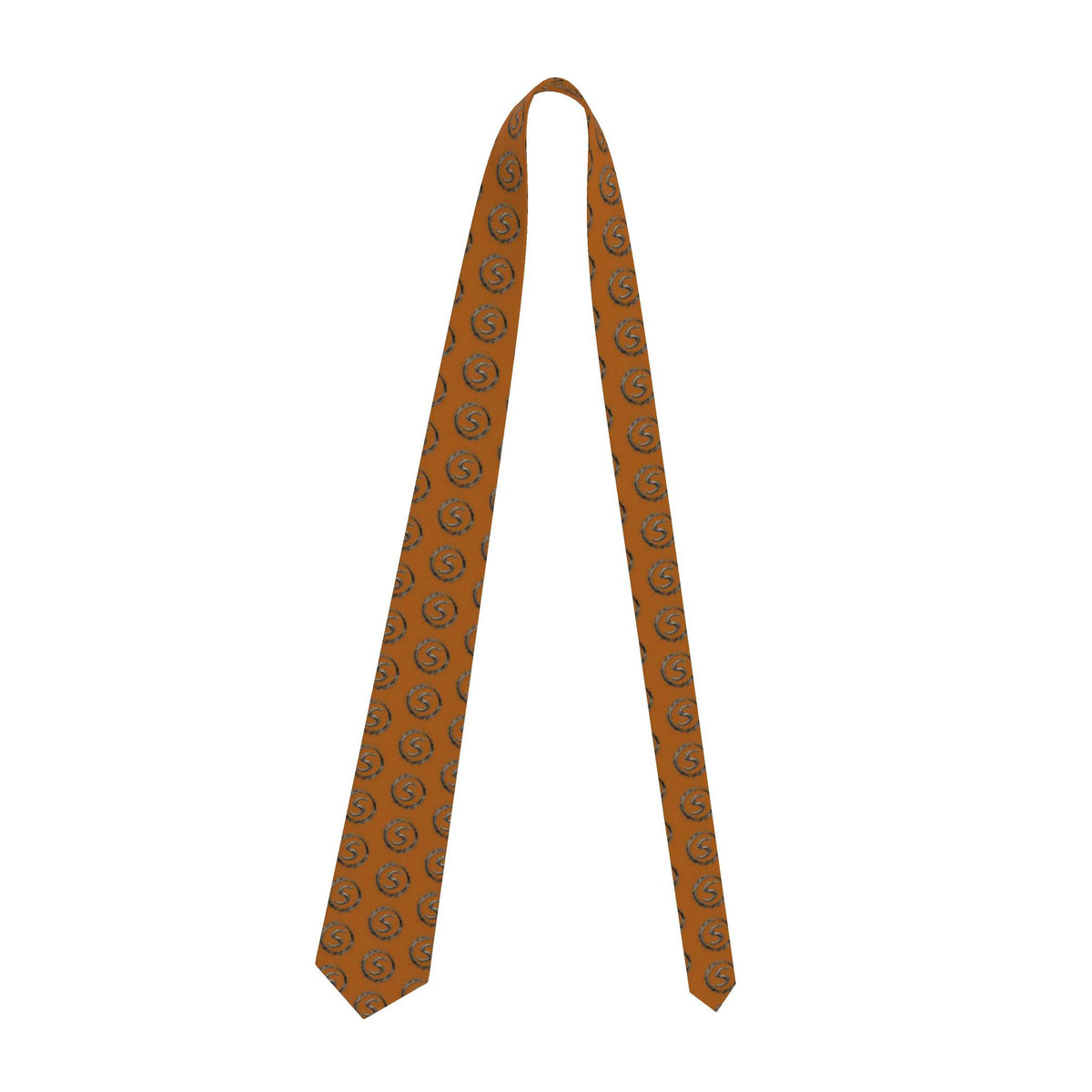 Splashsig Signature Amber Gold S Medallion  Satin Tie