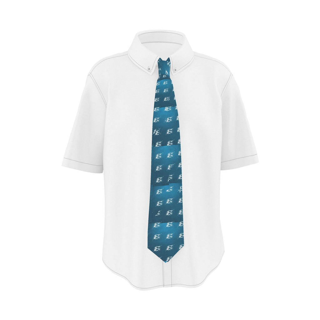 Splashsig Signature Ocean Teal Paint Splash Handmade Silk Tie