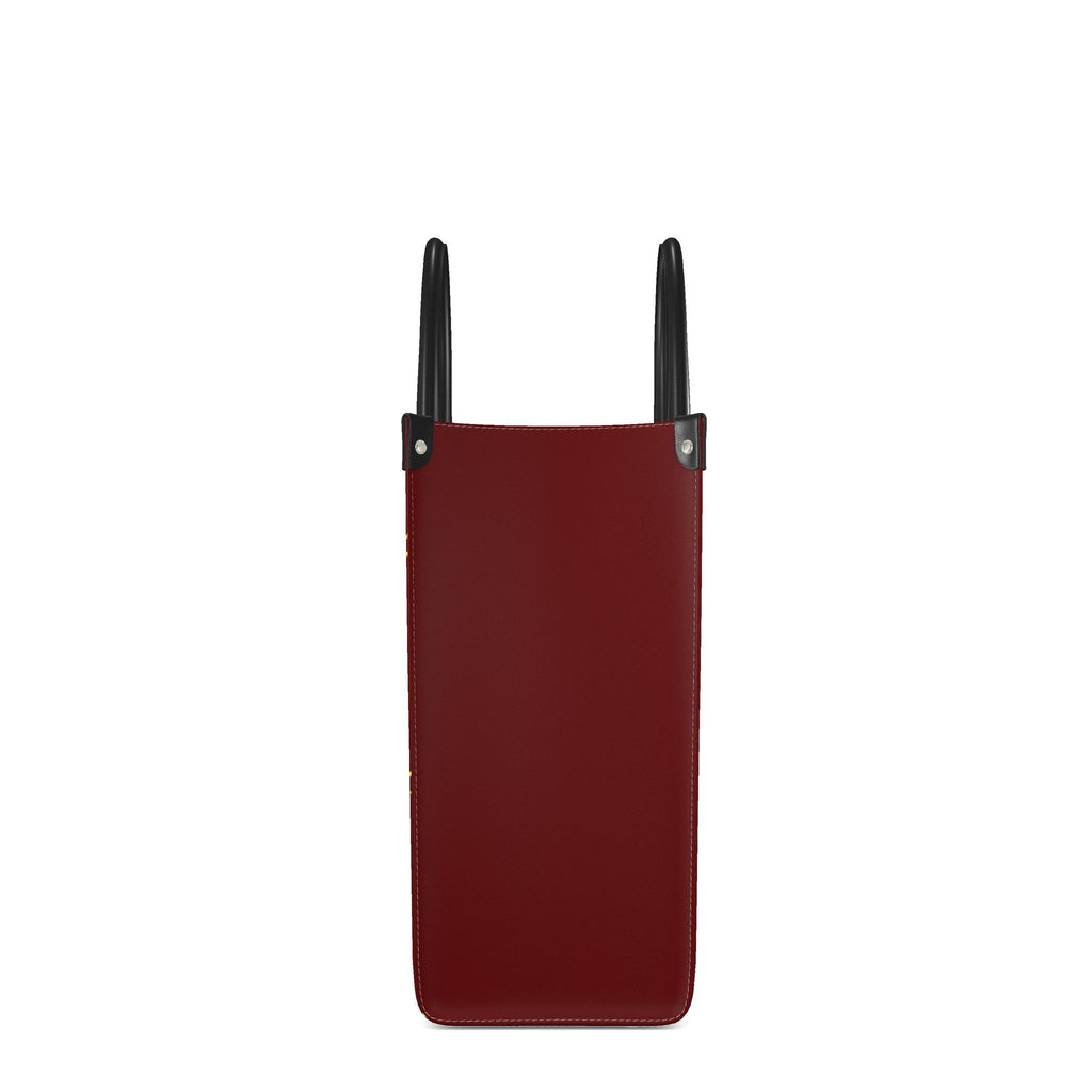 Splashsig Signature Deep Red Leather Shopper Bag