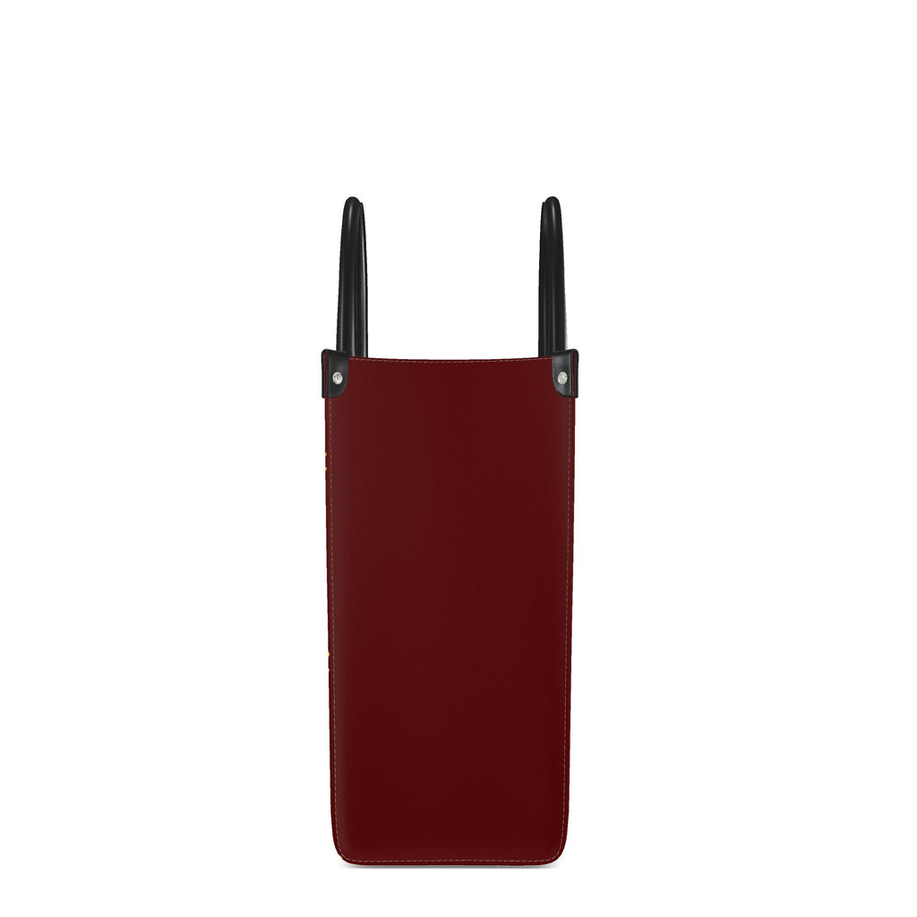 Splashsig Signature Deep Red Leather Shopper Bag