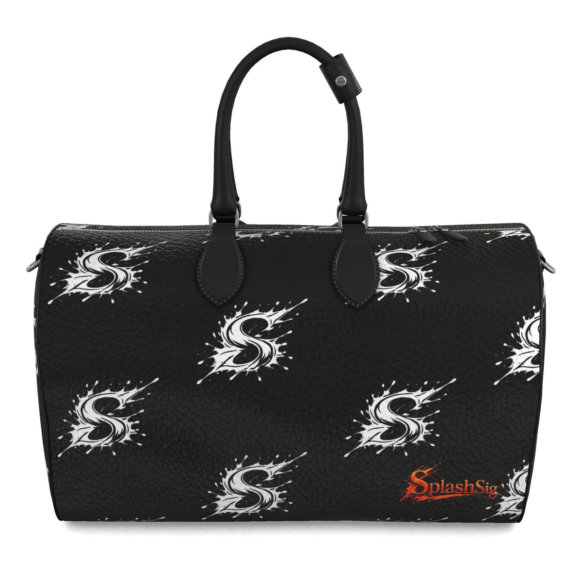 Splashsig Signature Black Paint Splash Duffle Bag