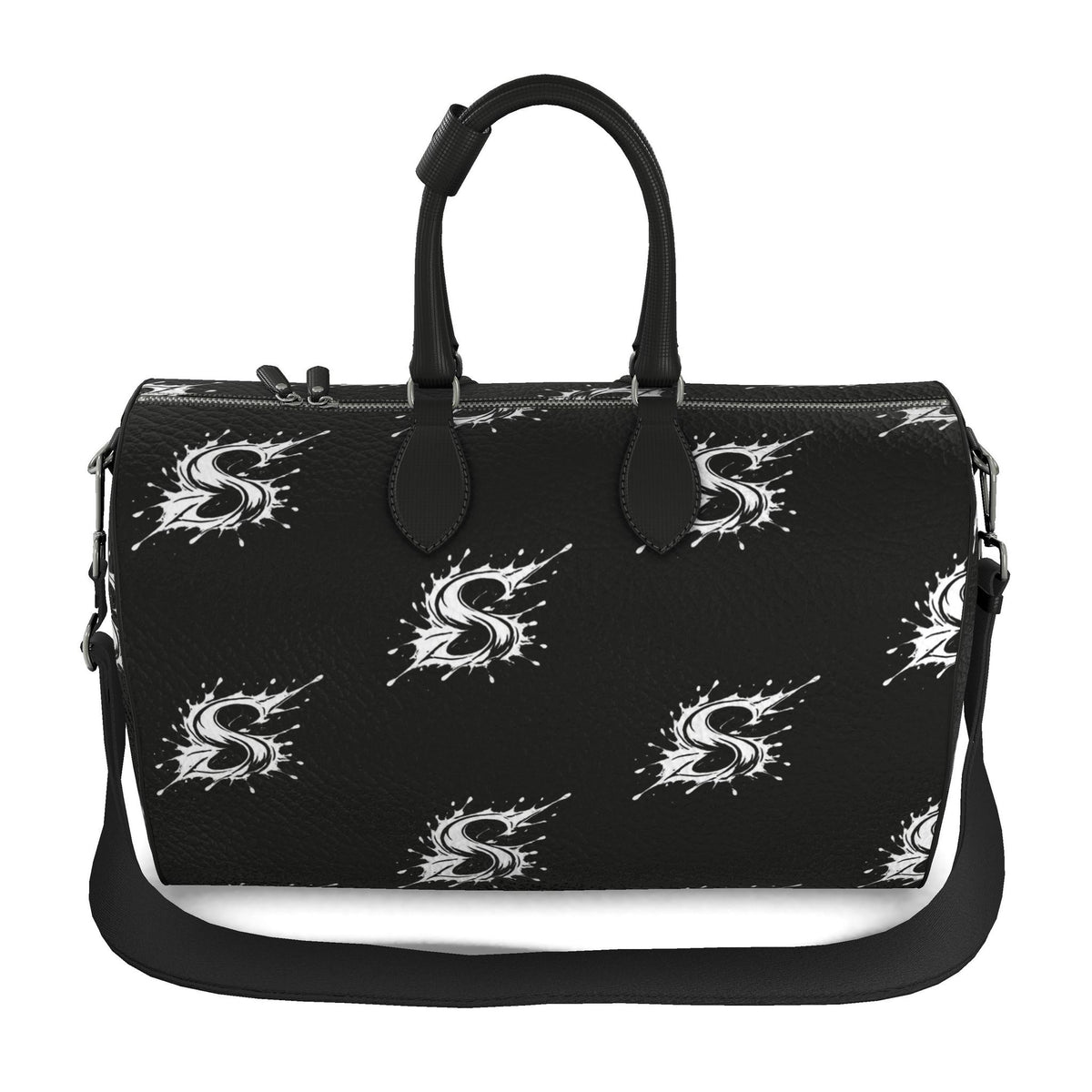 Splashsig Signature Black Paint Splash Duffle Bag
