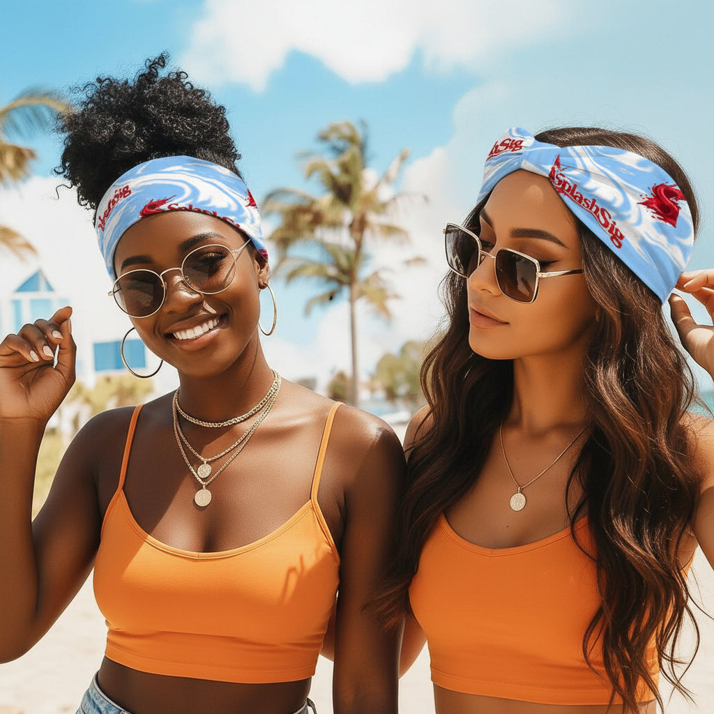 Splashsig Signature Wide Turban Headband