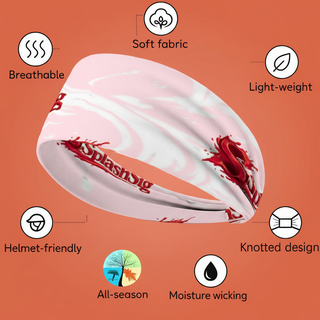 Splashsig Signature Wide Turban Headband