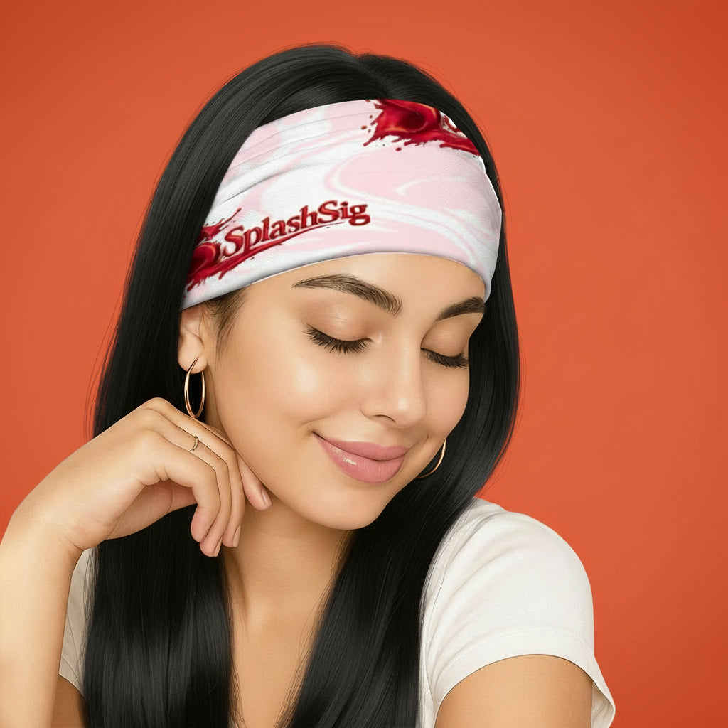 Splashsig Signature Wide Turban Headband