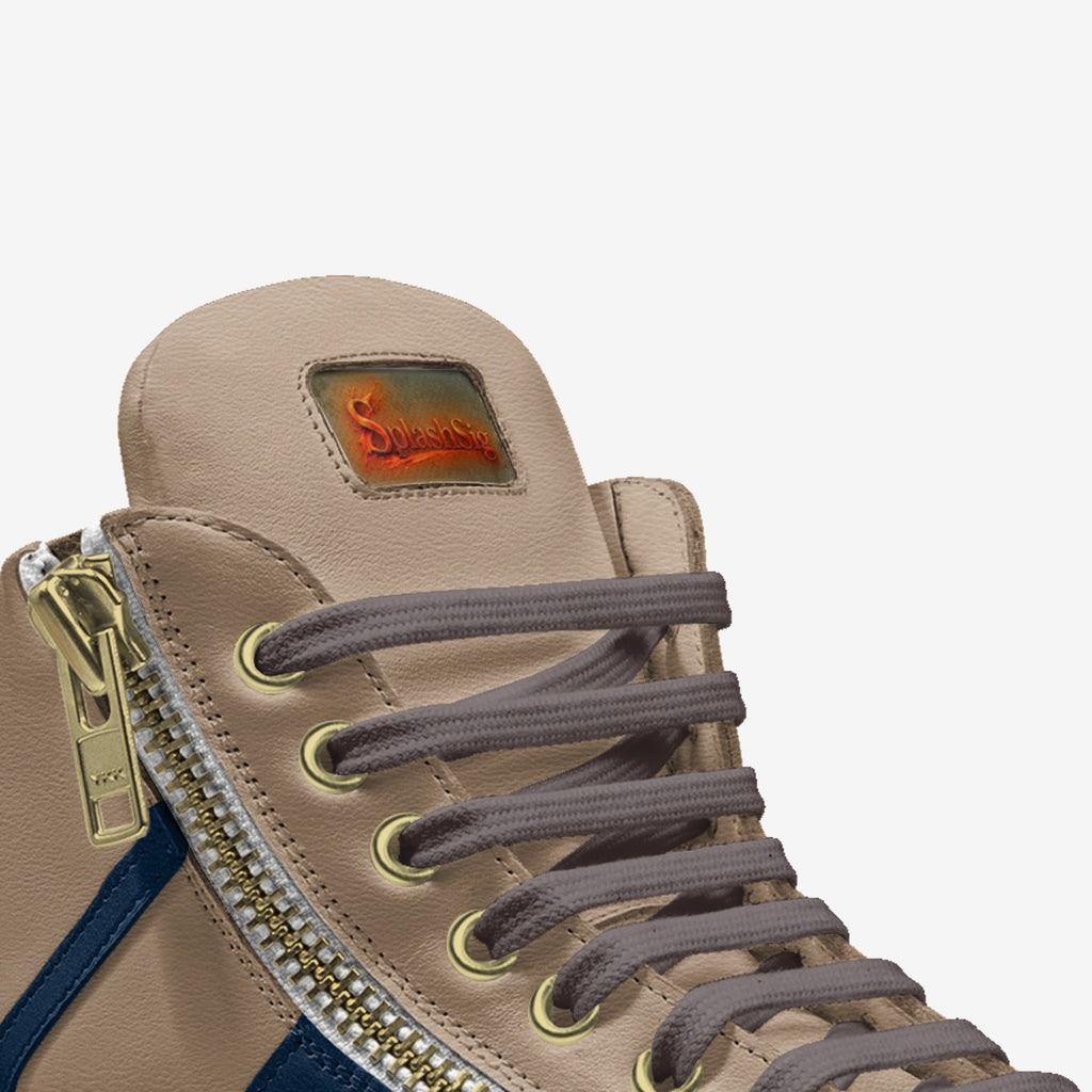 Splashsig high Quality Italian leather high-top shoes
