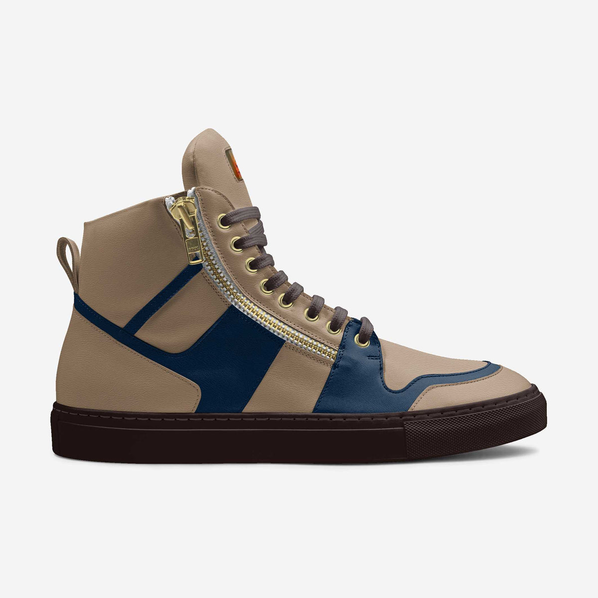 Splashsig high Quality Italian leather high-top shoes