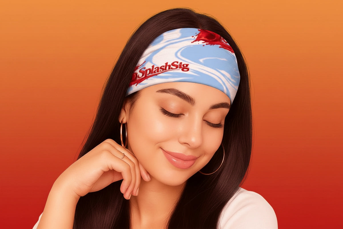 Splashsig Signature Wide Turban Headband