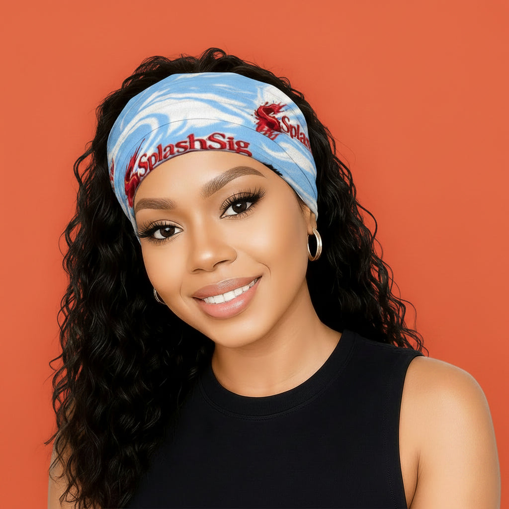 Splashsig Signature Wide Turban Headband